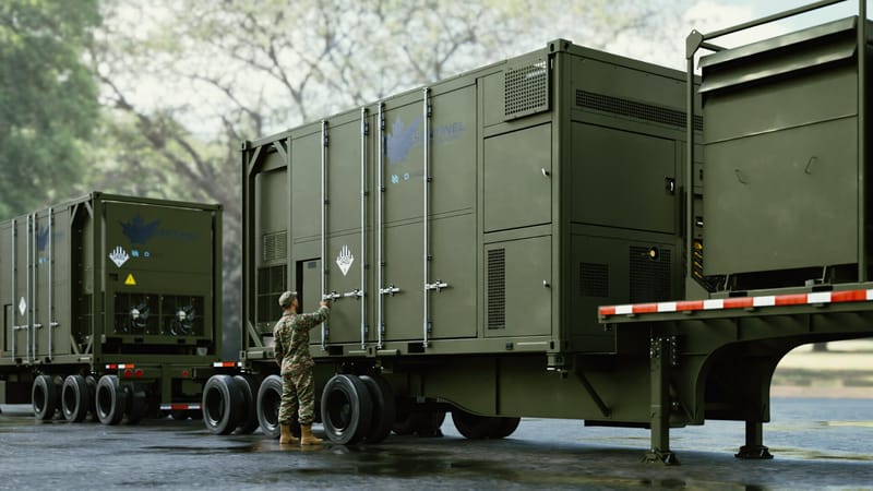 Trailer-mounted StarForge power unit on a truck